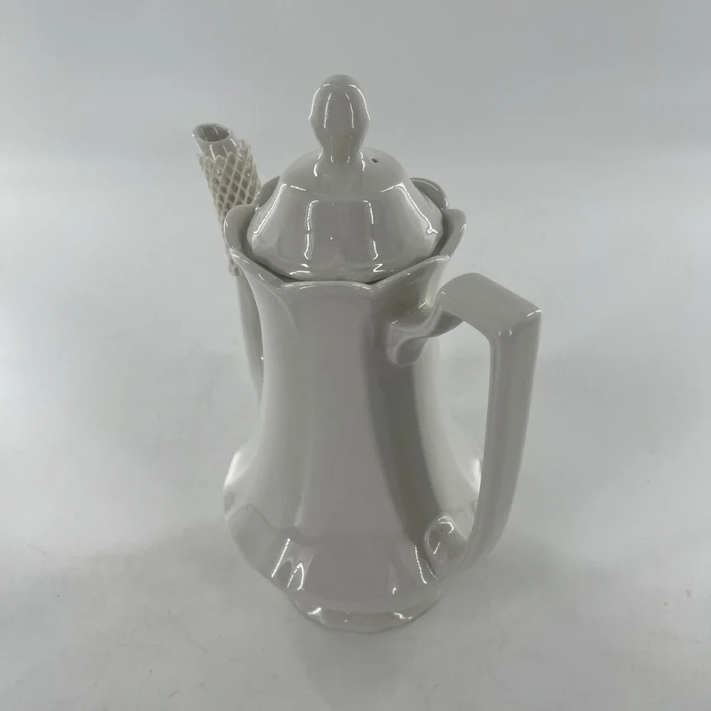 5 Meakin Heirloom Ironstone Teapot Coffee Pot Creamer Sugar Royal Staffordshire - Picture 10 of 15